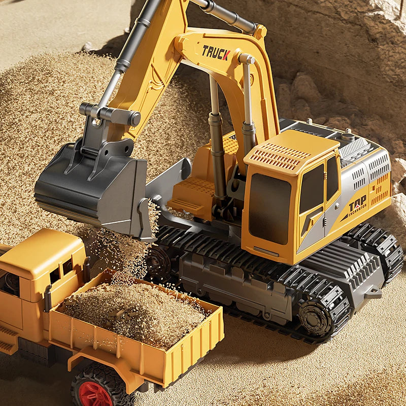 Light and Sound Remote Control Excavator Toy