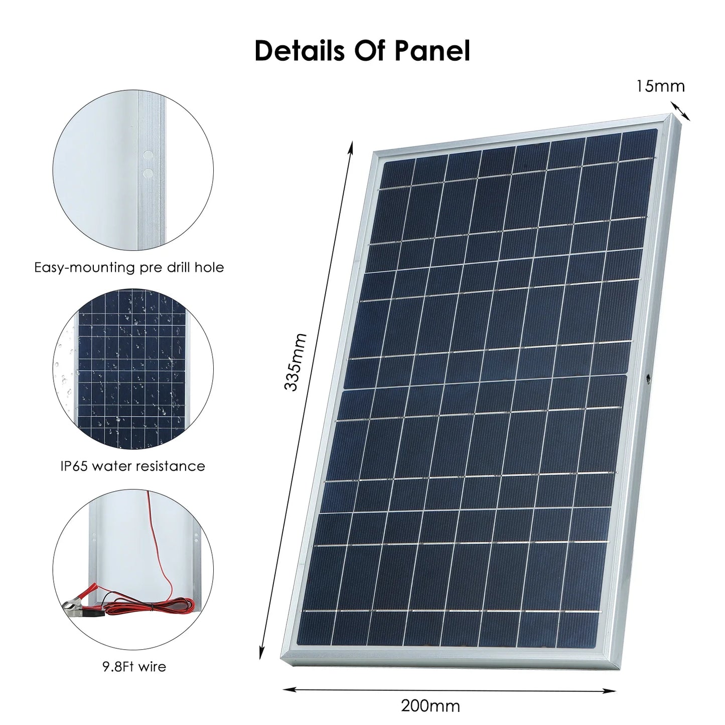 Komplettes 300-W-12-V-Solarpanel-Kit