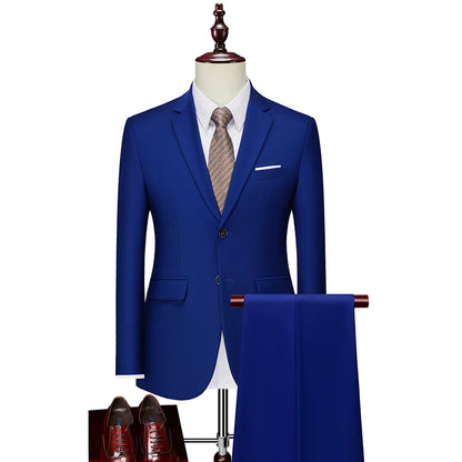 2 Pieces Men's Casual Business Suit Set