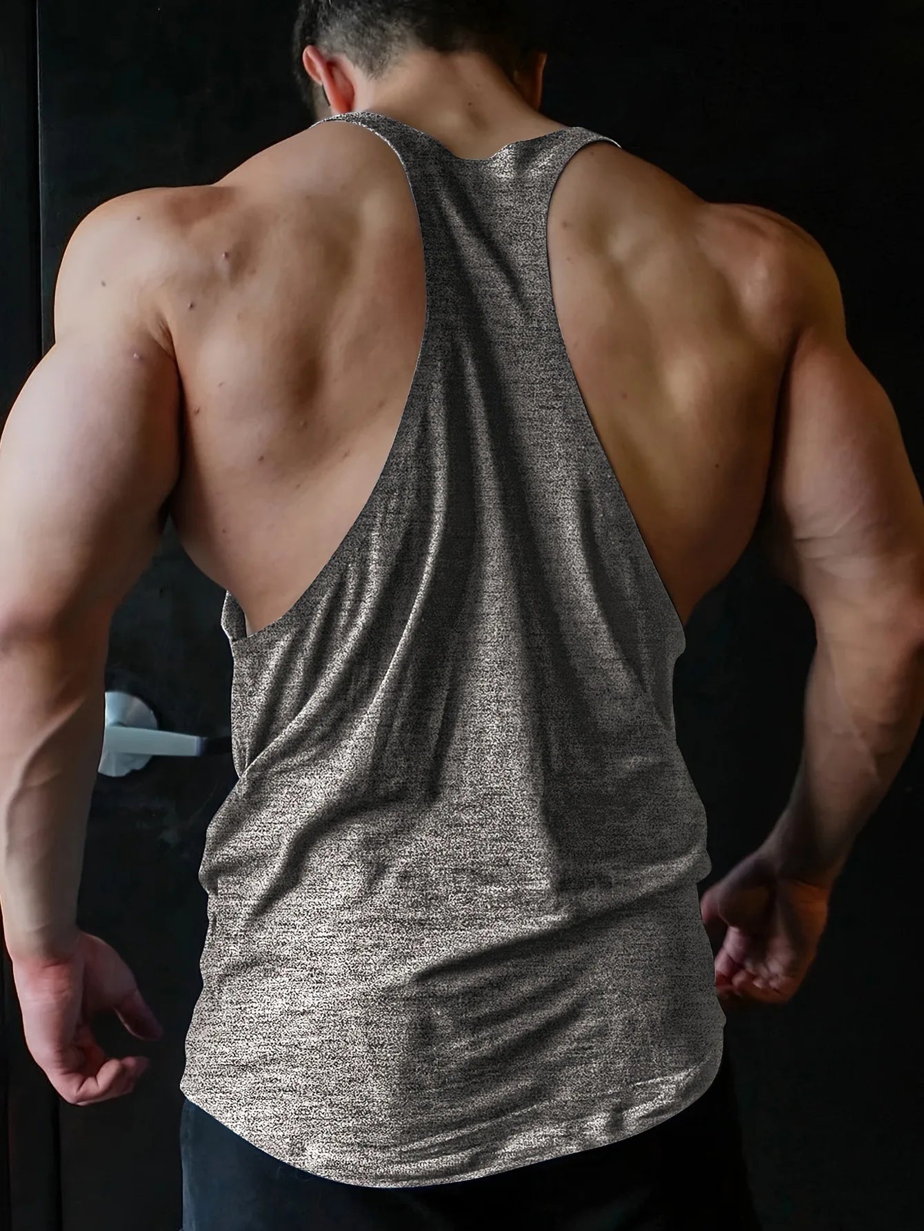 Men's Bodybuilding Sport Loose Crossbar Quick Dry Work Tank Top