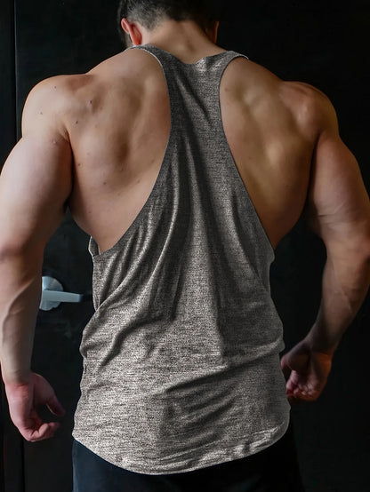Men's Bodybuilding Sport Loose Crossbar Quick Dry Work Tank Top