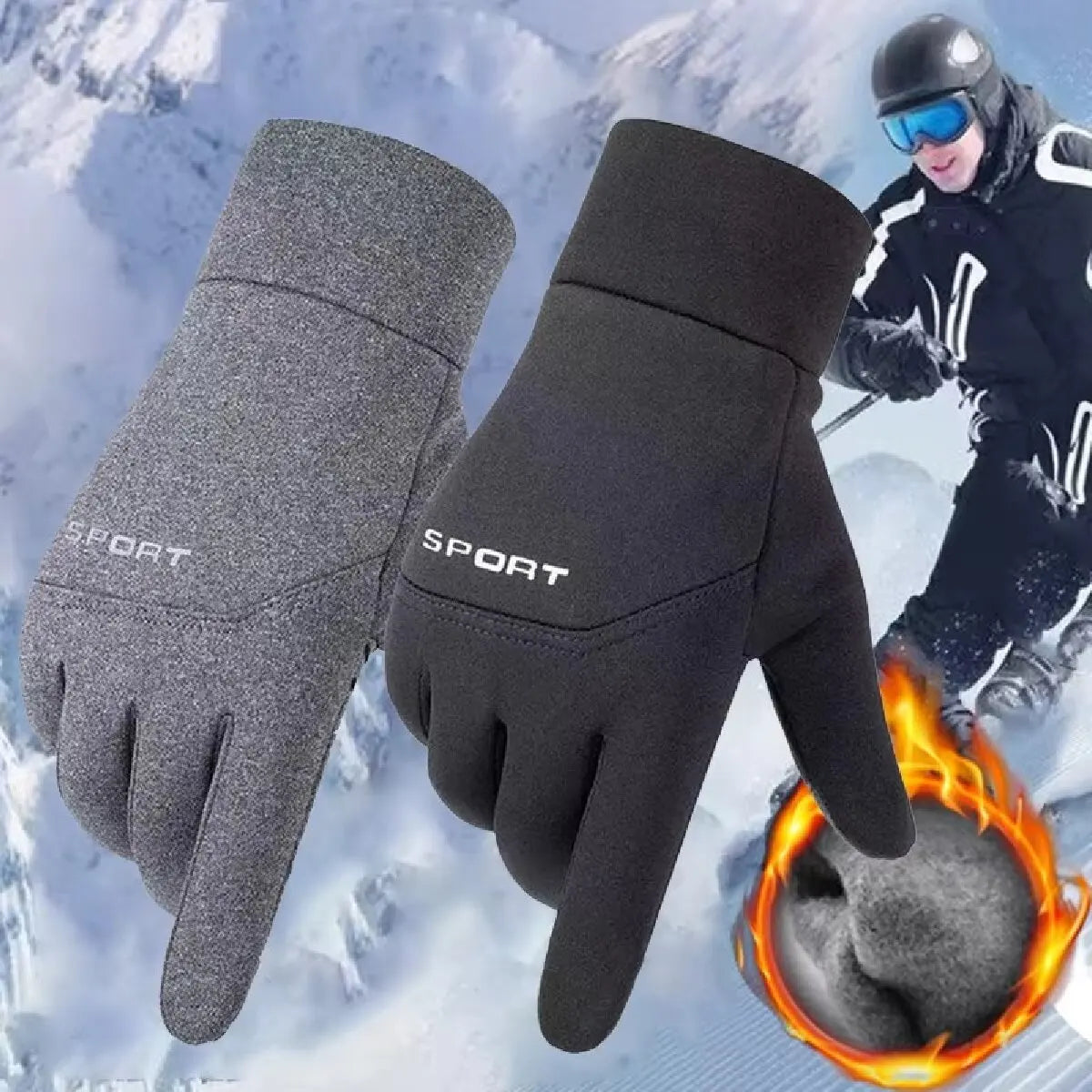 Warm Winter Biker Waterproof Gloves – Touchscreen