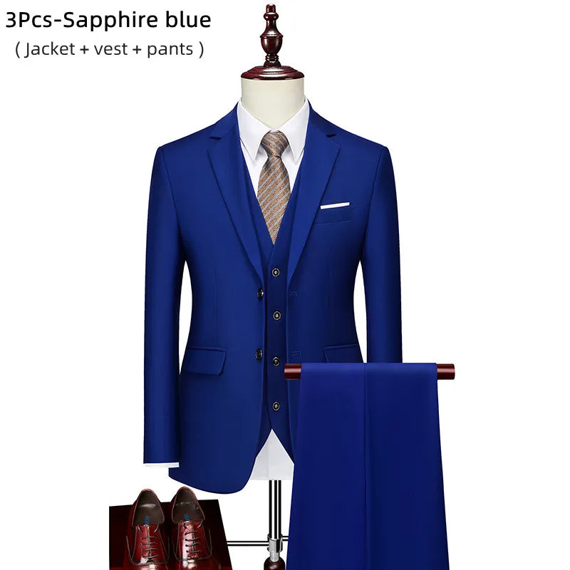 Men's 3-Piece Slim Fit Wedding Suit