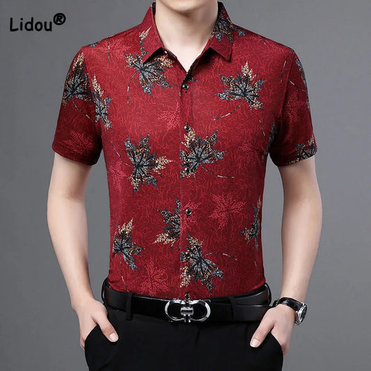 Men's Short Sleeves Cotton T Shirt - Male Summer Clothes