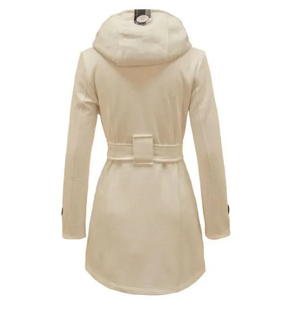 Trendy Chequered Hooded Overcoat for