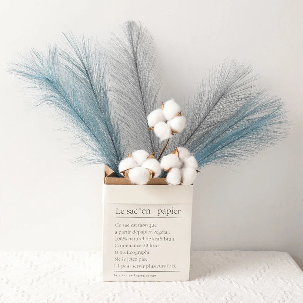 Fluffy Pampas Grass Boho Decor Artificial Flowers