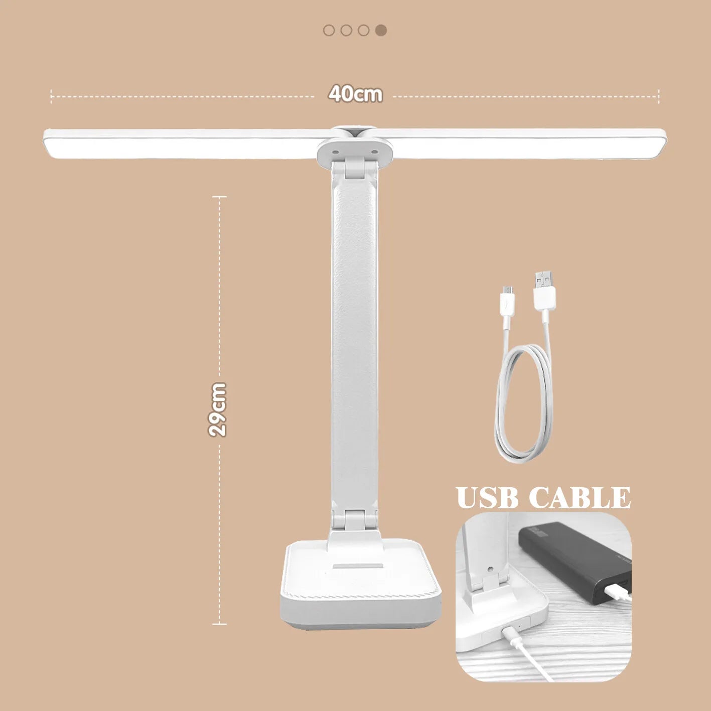 Lampe de bureau LED pliable - Rechargeable