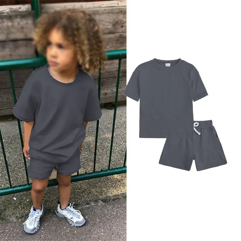 Kid's Short Seleve Sports Style T-shirts Outfits