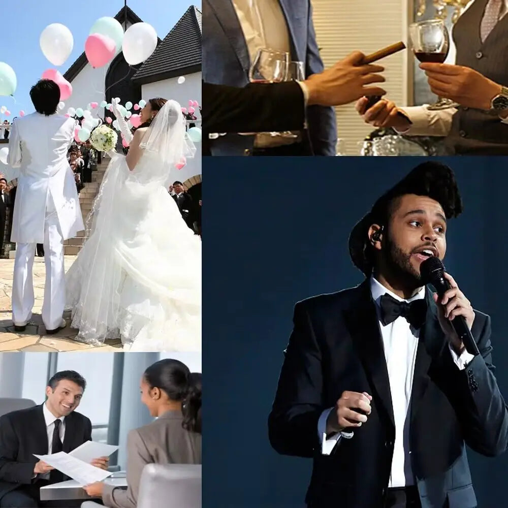 Costume classique noir 2 pièces pour homme, pour mariage ou affaires