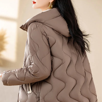 Stylish Hooded Winter Parka with Fur Collar