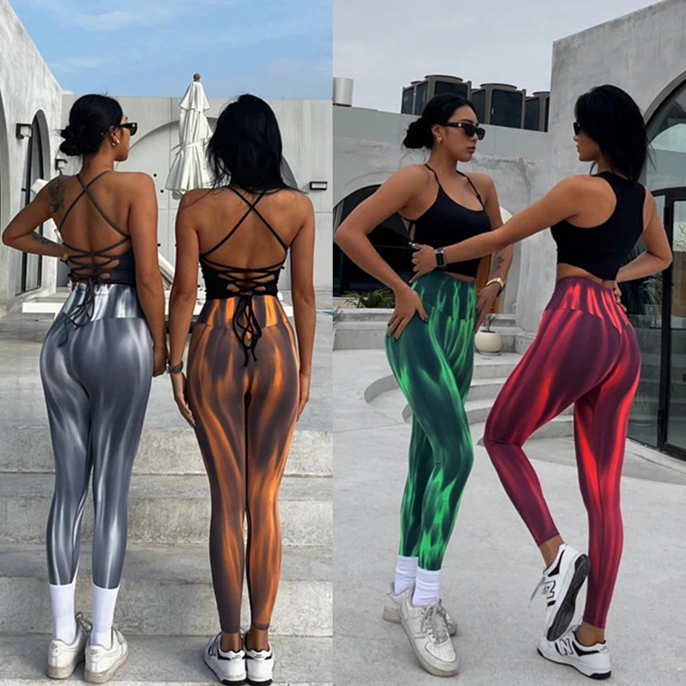 Push-Up Scrunch Sport Leggings: Aurora Gradient