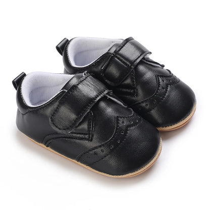 Chaussures bébé en cuir PU et semelle en caoutchouc