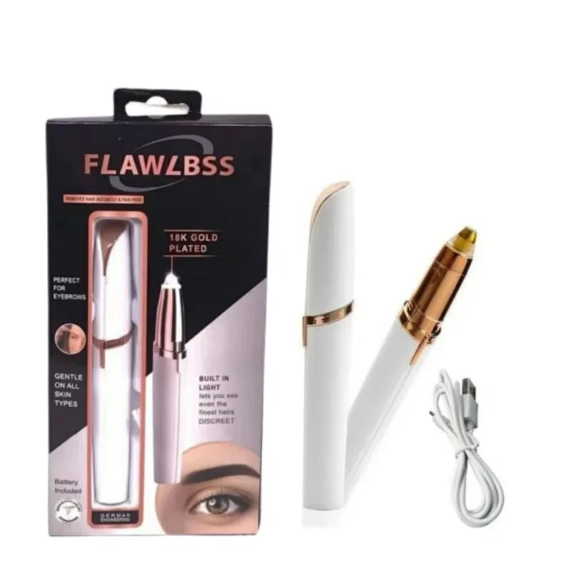 Women Mini Portable Rechargeable Electric Face Eyebrow Hair Trimmer - Body Shaver Remover