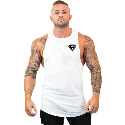 Men's Clothing Bodybuilding and Fitness Stringer Singlets Tank Top Vest Sleeveless Sweatshirt Workout Shirt Undershirt Gym Gyms