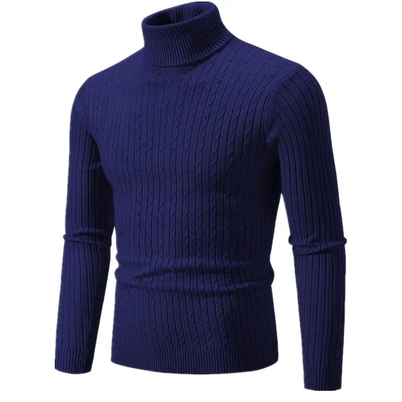 Pull col roulé slim fit automne hiver