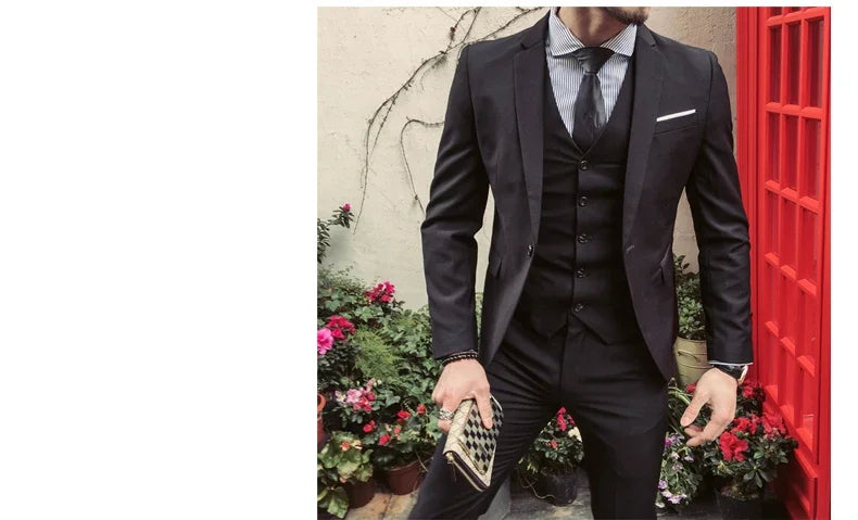 Men's Slim Fit One Button Suit Jacket