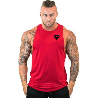 Men's Clothing Bodybuilding and Fitness Stringer Singlets Tank Top Vest Sleeveless Sweatshirt Workout Shirt Undershirt Gym Gyms