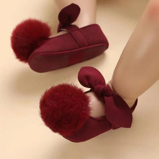 Chaussures antidérapantes pour bébé princesse rouge