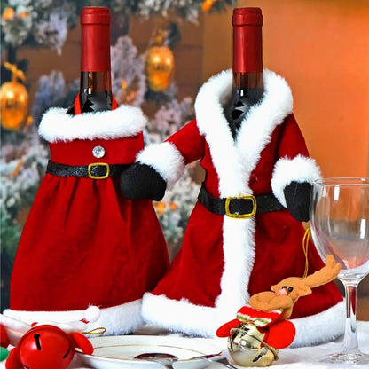 Creative Christmas Wine Bottle Covers Set