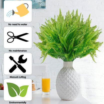 Lots de fougères de Boston résistantes aux UV pour la maison et le jardin