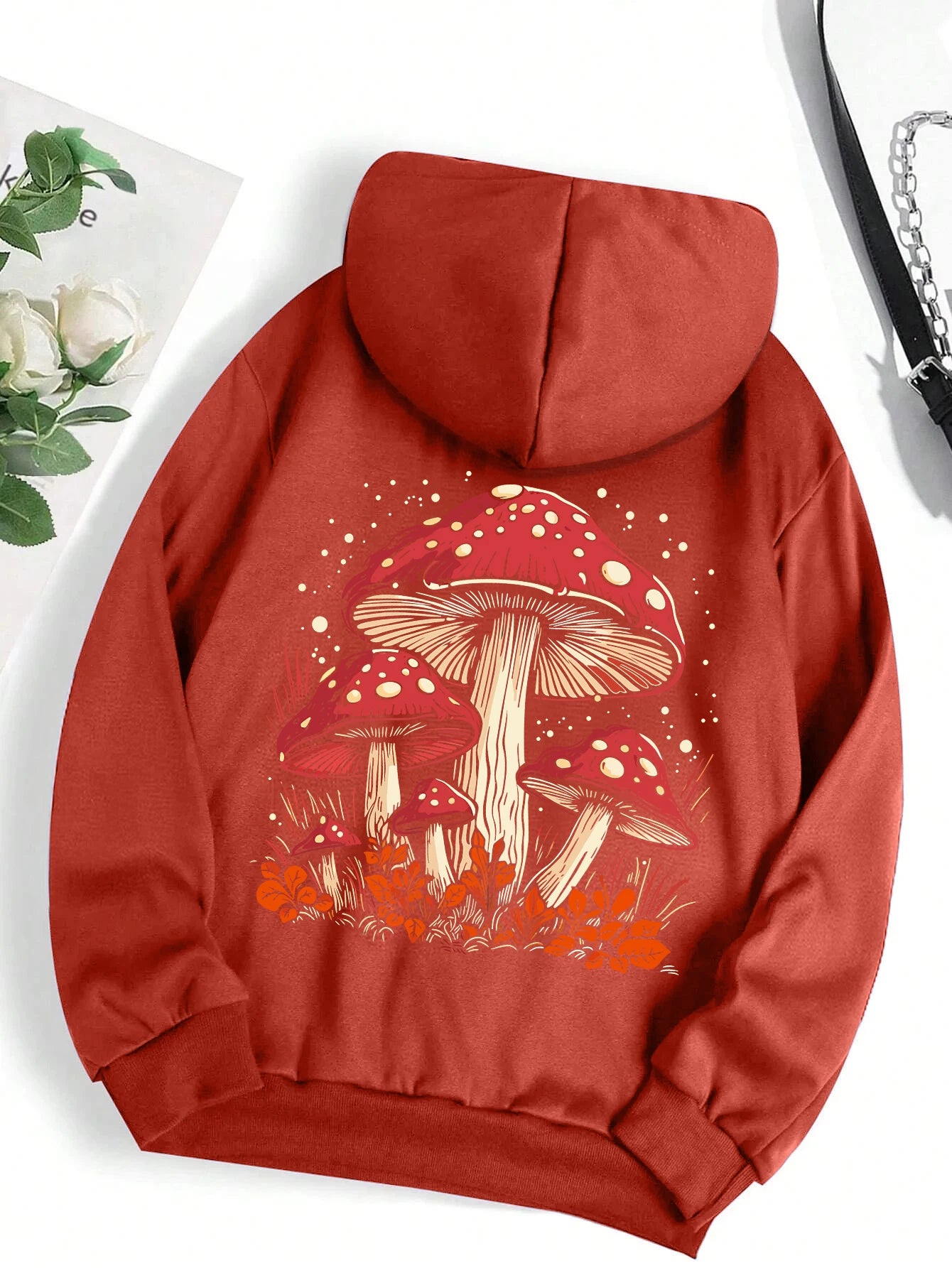 Warme Fleece-Hoodies mit Grafik für den Herbst für Damen
