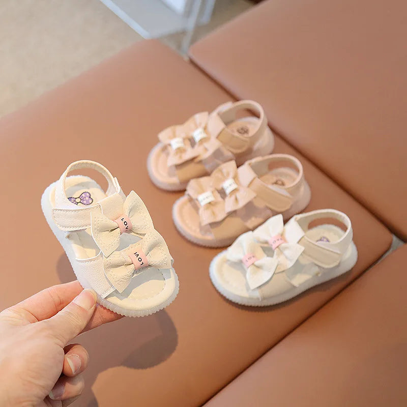 Korean Style Kawaii Bowtie Sandals for Toddlers