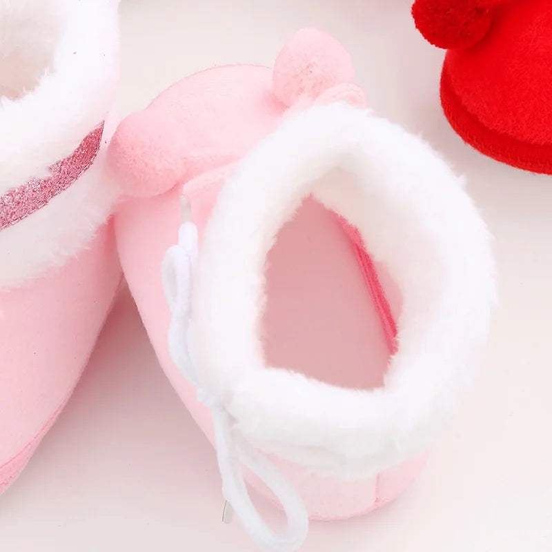 Plush Cozy Patchwork Booties for Toddlers