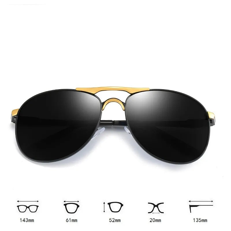 Pilotensonnenbrille aus polarisiertem Metall für Herren/Damen