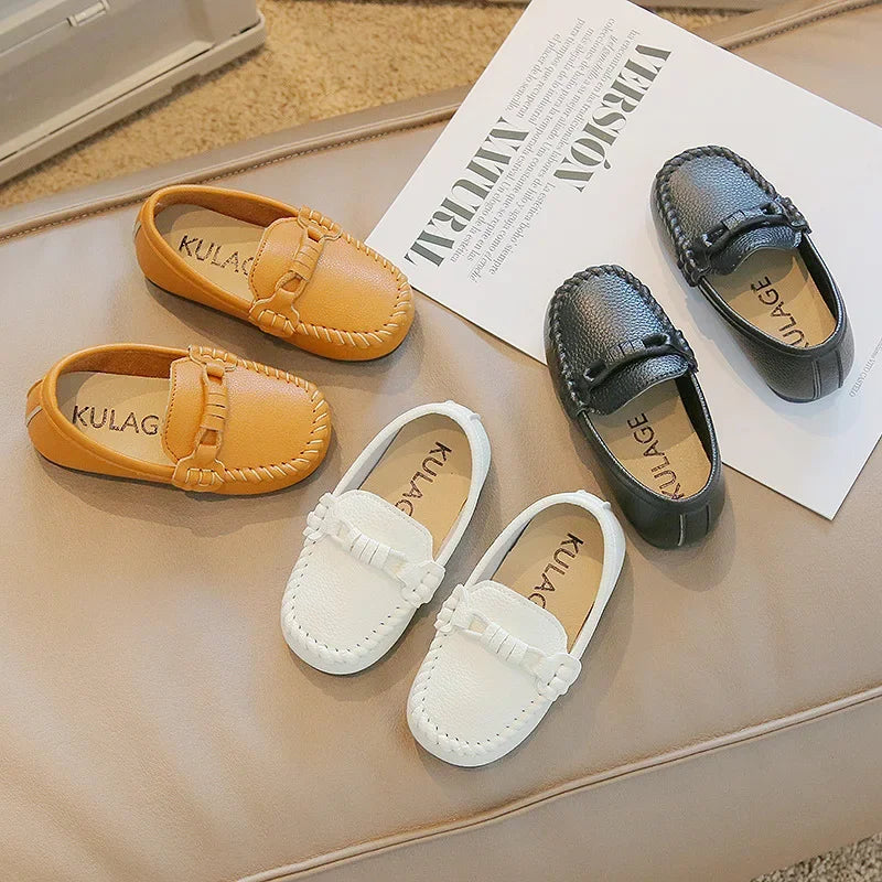 Kids Leather Casual Flats Sneakers Loafers