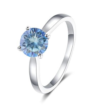 Women's Moissanite claw Diamond Wedding Band Finger Rings