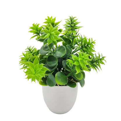 Artificial Plant with Plastic Pot for Home and Office Decor