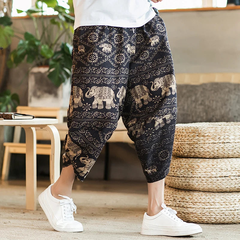 Harajuku Summer Baggy Calf Length Pants