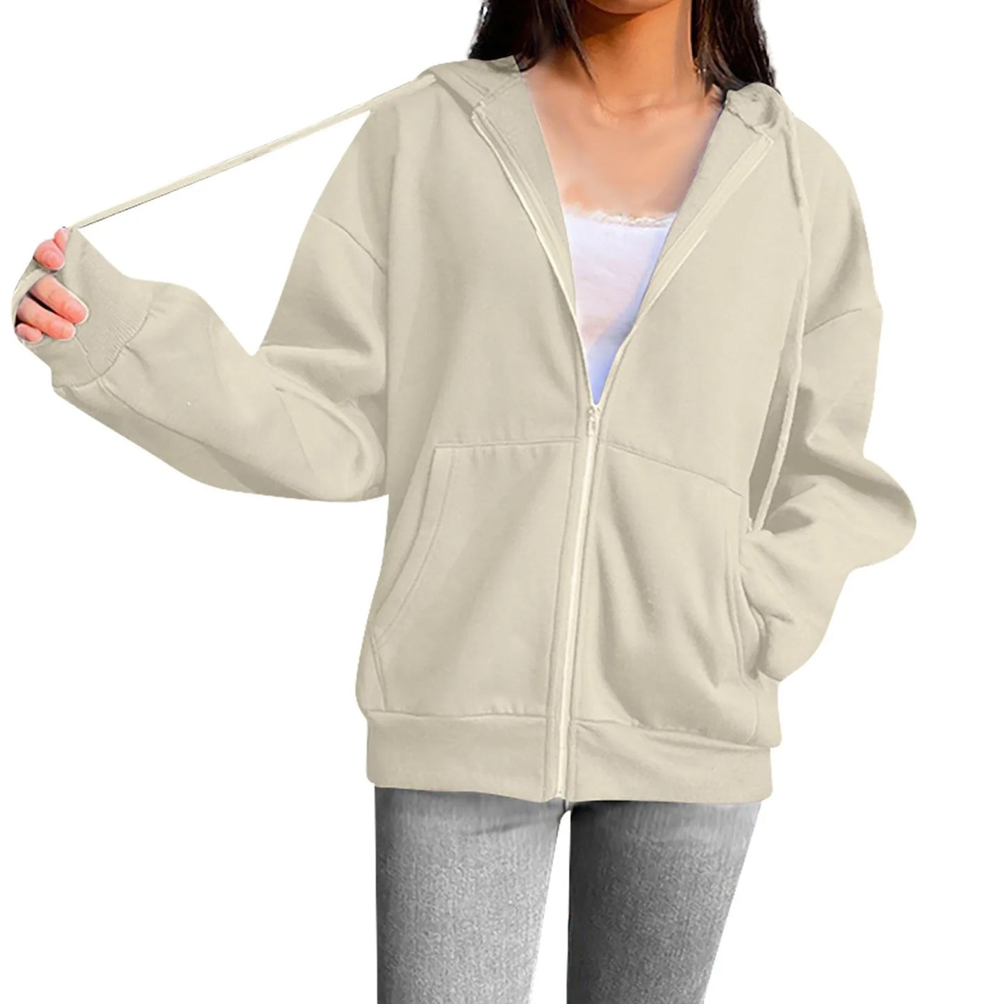 Sweat à capuche en polaire d'automne confortable pour un confort élégant