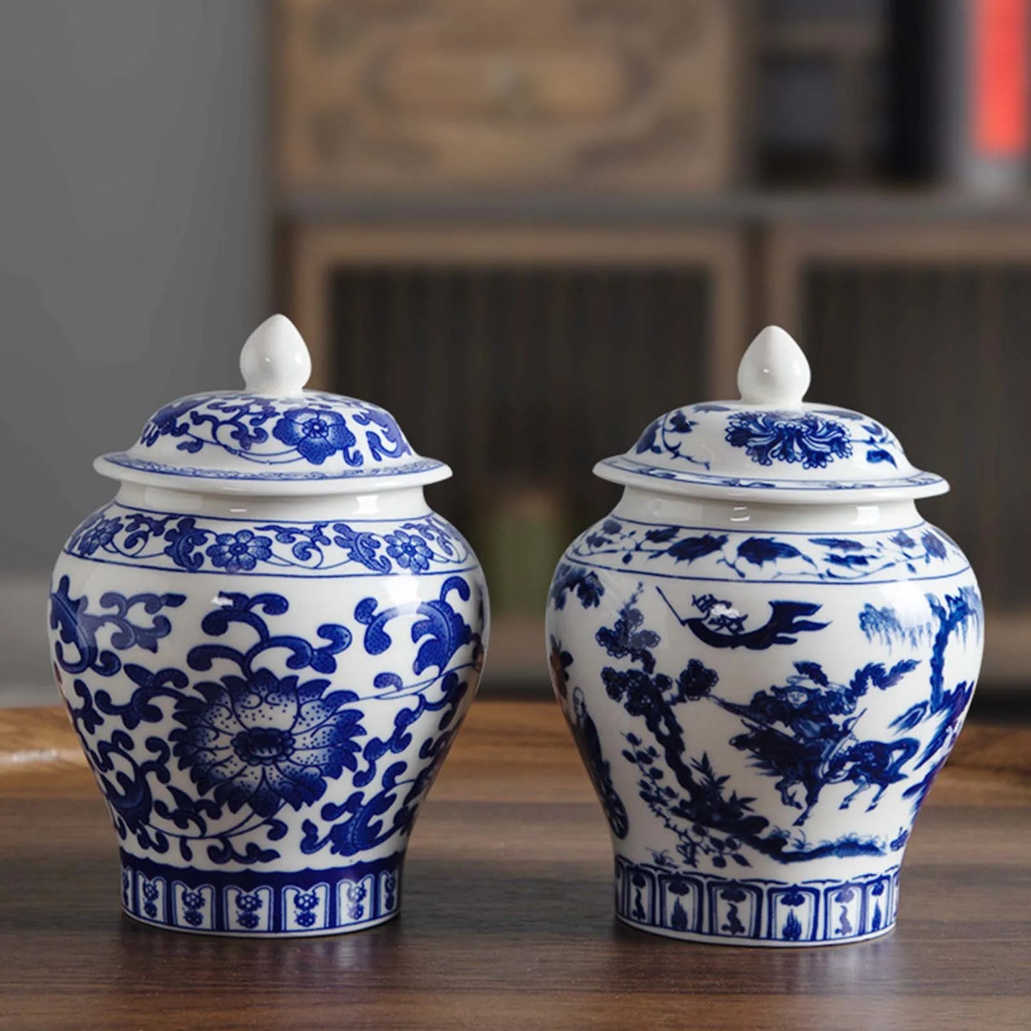 Blue White Porcelain Restaurant Decor Jar vases