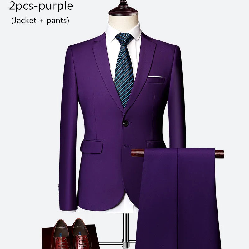 Men's 3-Piece Slim Fit Wedding Suit