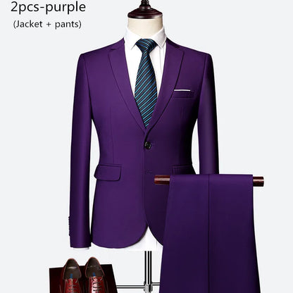 Men's 3-Piece Slim Fit Wedding Suit