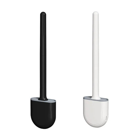 Wall-Mounted Silicone Toilet Brush Set for Quick, Efficient Deep Cleaning