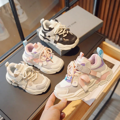 Chaussures bébé filles mode baskets garçons chaussures décontractées respirant doux bouton tout-petit premières chaussures de marche chaussures de sport pour enfants 21-30