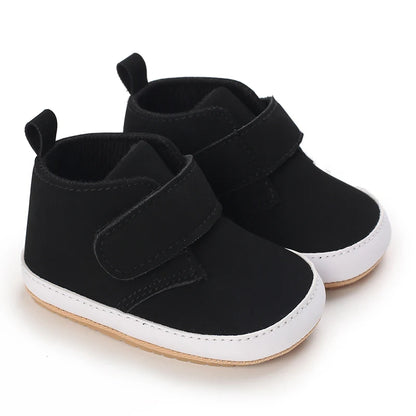 Chaussures bébé en cuir PU et semelle en caoutchouc