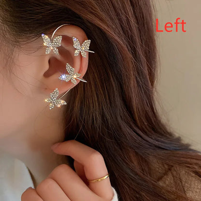 Luxury Star Butterfly Ear Cuffs