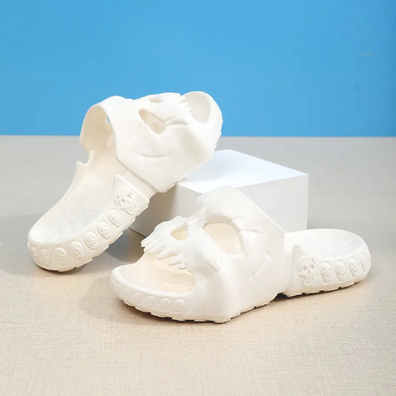 Skull-Themed Family Casual Novelty Slippers