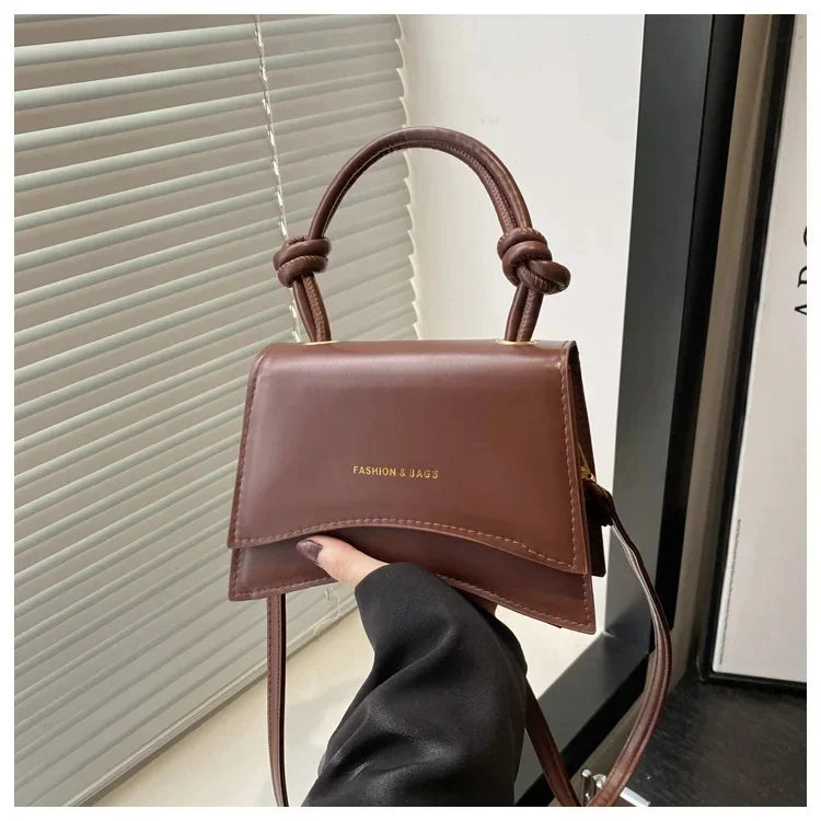 Small Square Women's Leather Shoulder Bag