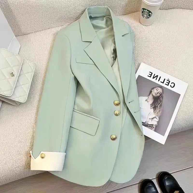 Spring Autumn Leisure Ladies Blazer Suit