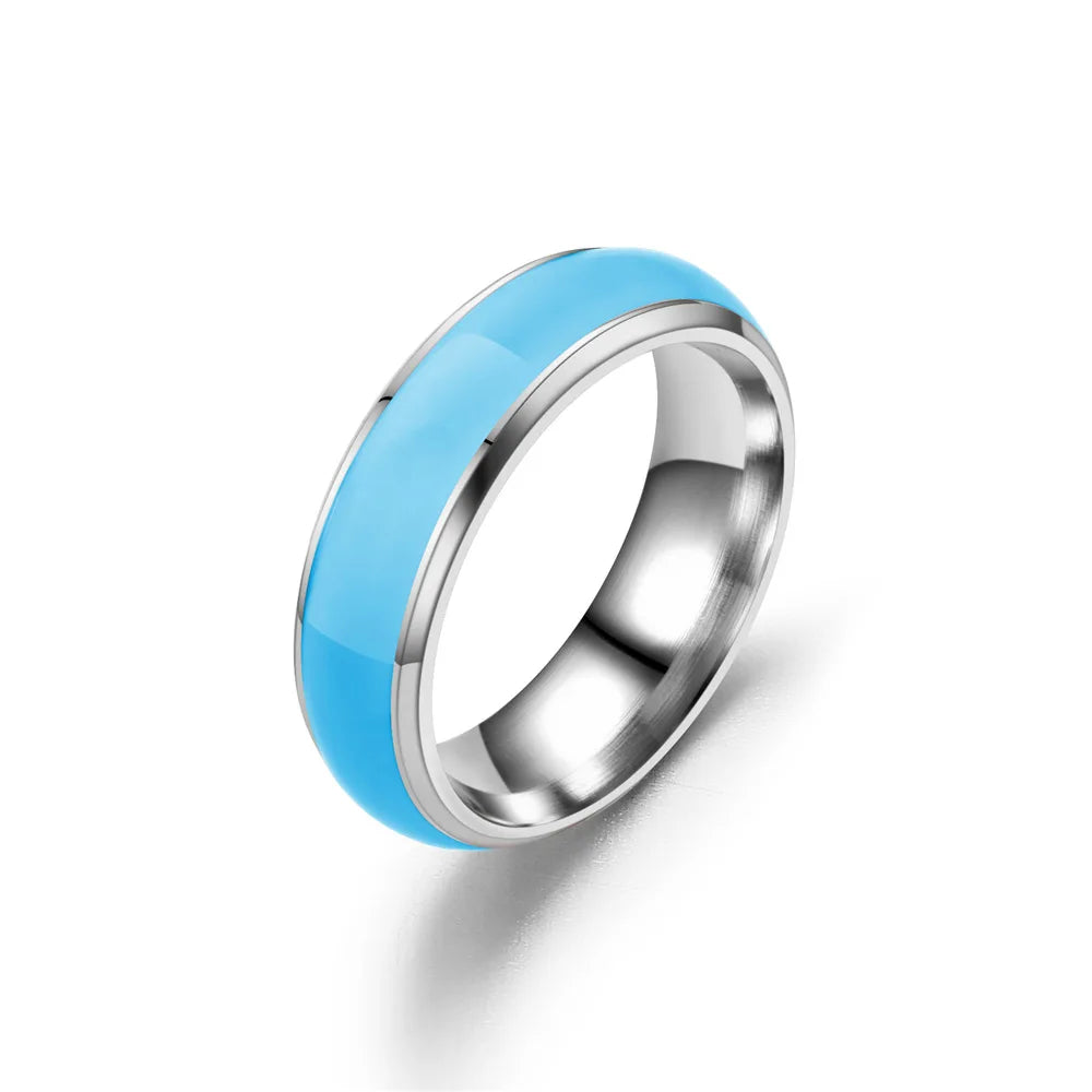 Stainless Steel Florescent Luminous Glow Ring