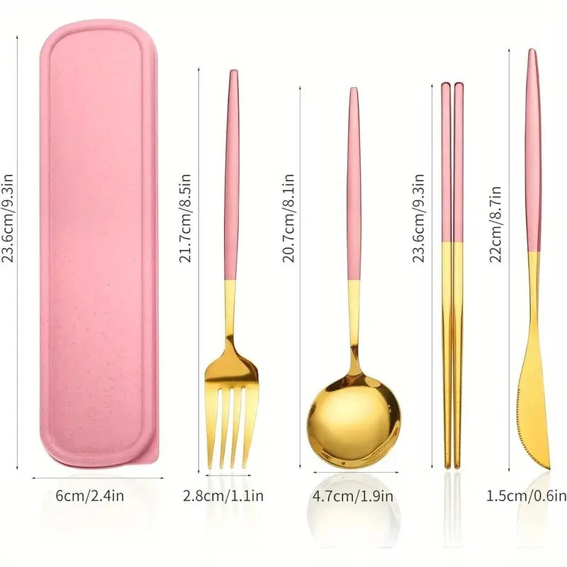 Stainless Steel Portable Cutlery Dinnerware Set