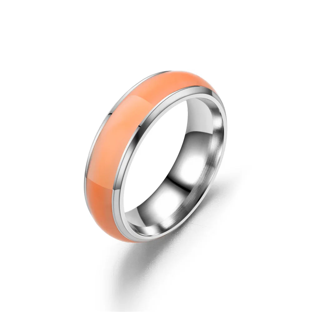 Stainless Steel Florescent Luminous Glow Ring