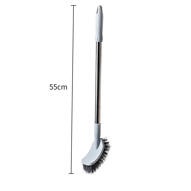 Stainless Steel Household Extended Handle Bathroom Brush