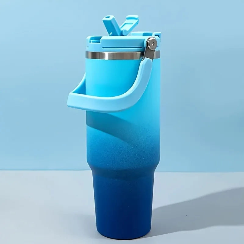 Stainless Steel Insulated Straw Lid Water Bottle