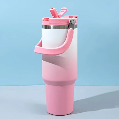 Stainless Steel Insulated Straw Lid Water Bottle