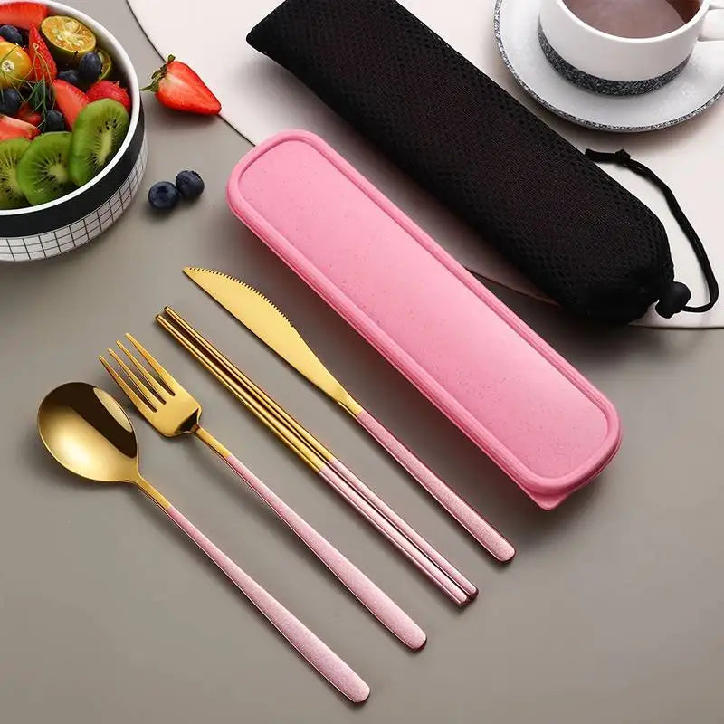 Stainless Steel Portable Cutlery Dinnerware Set